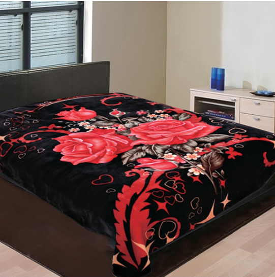 D&B Plush Blanket 86" x 95" Super Heavy Weight Double Ply Blanket - Soft and Warm, Korean Style Mink Blanket