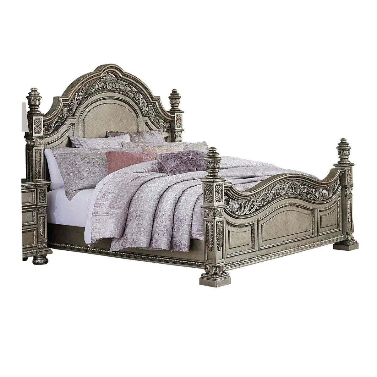 Catalonia Platinum Gold Bedroom Collection HE365