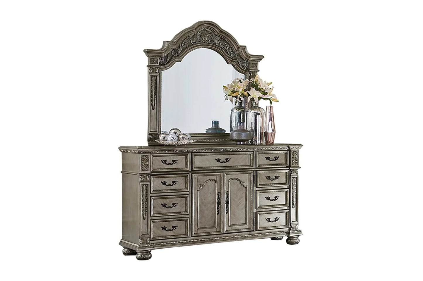 Catalonia Platinum Gold Bedroom Collection HE365